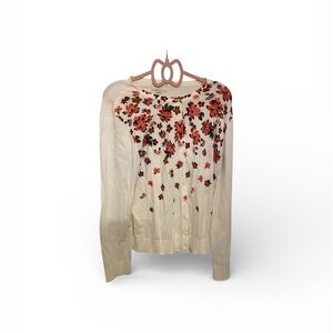 Loft Floral Cream Sweater